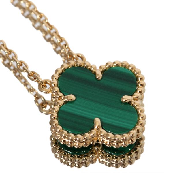 ヴィンテージアルハンブラペンダント ネックレス　マラカイト Van Cleef ＆ Arpels（ヴァンクリーフ ＆ アーペル） 美品