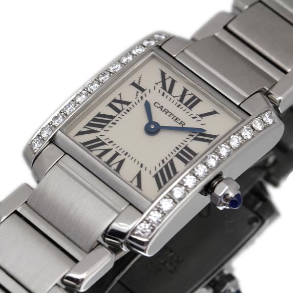 美品 カルティエ 2384 タンクフランセーズSM アフターダイヤ 腕時計 Cartier（カルティエ） 美品 タンクフランセーズ 2384 SM アフター