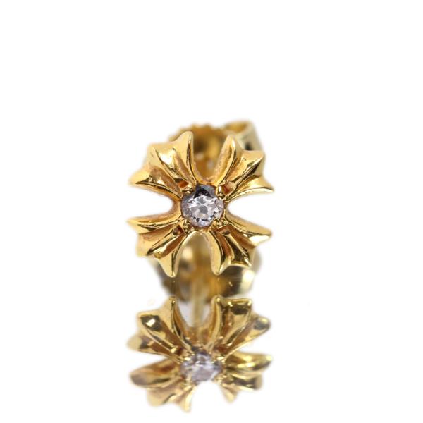 CHROME HEARTS（クロムハーツ） ピアス 22K CHプラススタッド 1Pダイヤ