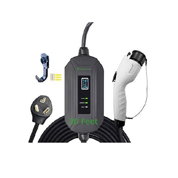 PRIMECOM Level 2 EV Charger 220/240V, 16A, 30ft ＆ 50ft, Portable EVSE Electric V