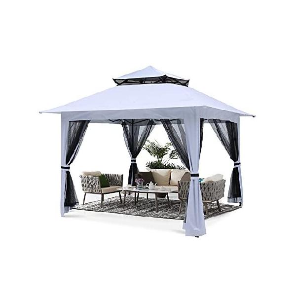 ABCCANOPY ワンタッチタープテント 3mx3m センターロック付き サイド