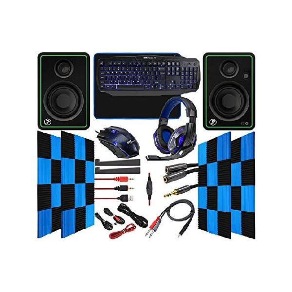 RitzGear Blue Gaming Kit I 4-in-1 LED Combo with Multimedia Keyboard, Optic 送料無料