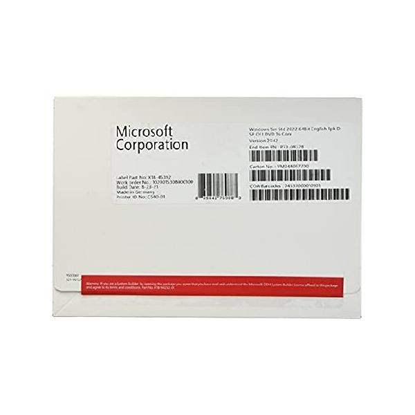 Microsoft Windows Server 2022 標準64ビットライセンス - 16コア OEM