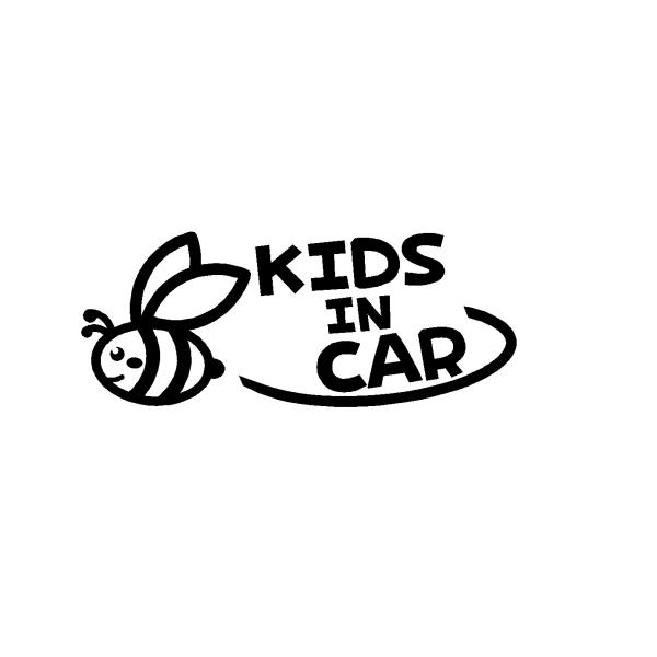 キッズインカー ハチ イラスト ロゴ カッティングステッカー