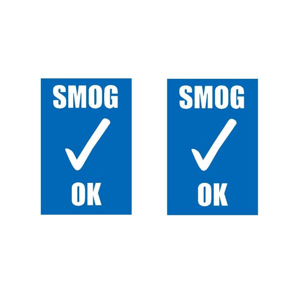SMOG OK ロゴ 2色 カッティングステッカー 2枚1セット : Cutting