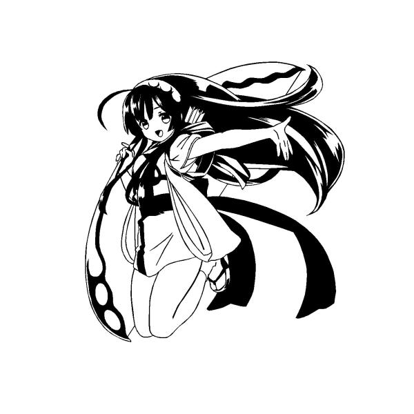 東北ずん子 イラスト ver.2 カッティングステッカー : Cutting sticker