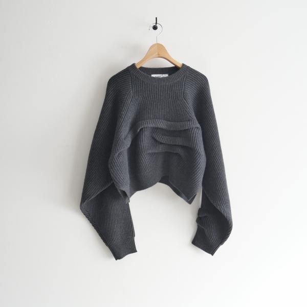 即完売品✨エンフォルド　タックショートニットプルオーバー　TUCK SHORT 2023AW / 未使用 ENFOLD エンフォルド TUCK SHORT-KNIT PULLOVER