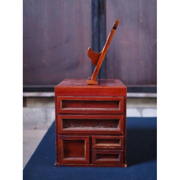期間限定30%OFF! 春慶塗の綺麗な鏡台引き出し 古録展 1910-30 期間限定30%OFF! 春慶塗の綺麗な鏡台引き出し 古録展 1910-30