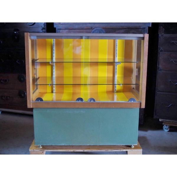 アンティーク ガラスケース ショーケース レトロ 飾り棚 K00157 レトロ 古い商店のRガラスショーケース 陳列棚