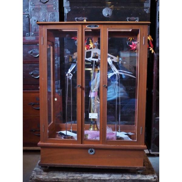 精密天秤(安並化学)の木製ガラスケース 昭和中期 古録展 送料別 L