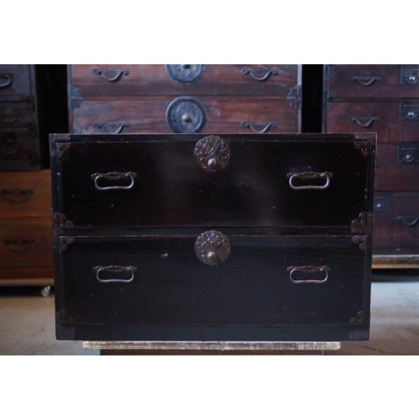 アンティークローボード 庄内時代箪笥 大正〜昭和初期 カギ無 塗装劣化