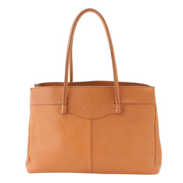 TOD'S 【トッズ】Tods レザー トートバッグ キャメル 【中古 TOD'S 【トッズ】Tods レザー トートバッグ キャメル 【中古