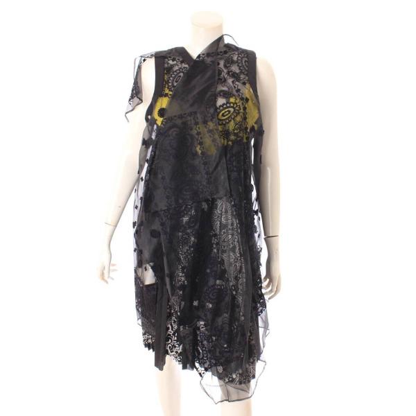 sacai バックプリーツレースミニワンピース
