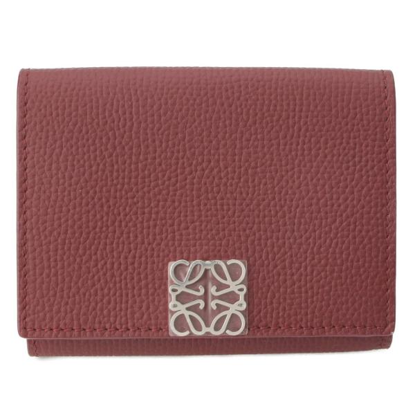 【ロエベ】Loewe アナグラム トライフォールド ウォレット ペブル