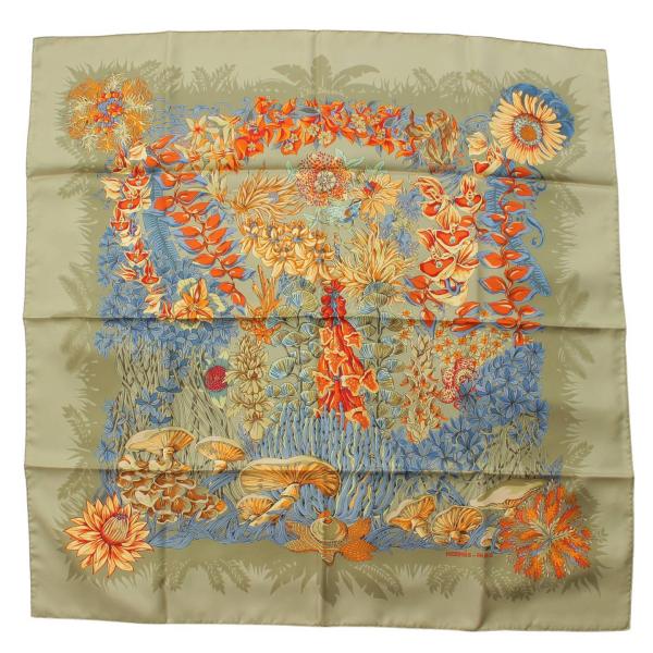 HERMES エルメス カレ90 L'ILE DESERTE 無人島 赤 レッド