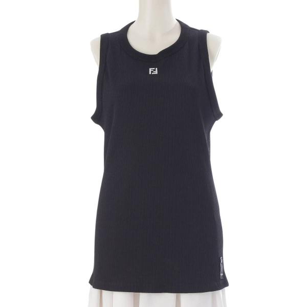 FENDI（フェンディ） 24SS FFロゴ リブ タンクトップ FY1297 ブラック
