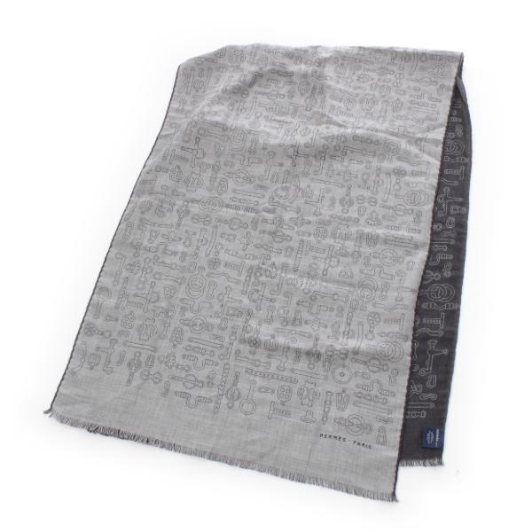 HERMES（エルメス） 23AW カシミヤ シルク 馬具柄 大判 ストール