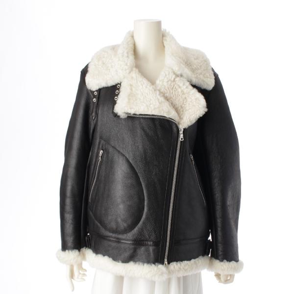 ドゥロワー　レザージャケット　38ブラック DRAWER（ドゥロワー） ムートン レザー 青山店15周年限定 ダブル