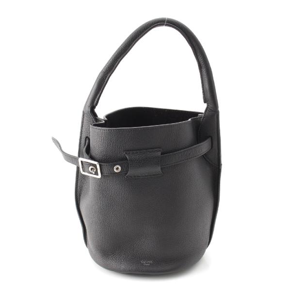 Celine 黒いレザーハンドバッグ CELINE（セリーヌ） レザー ビッグバッグ バケット ナノ 2Way