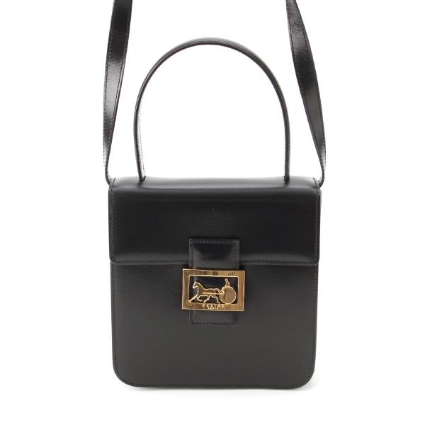 CELINE（セリーヌ） レザー ヴィンテージ 馬車金具 2way ハンドバッグ