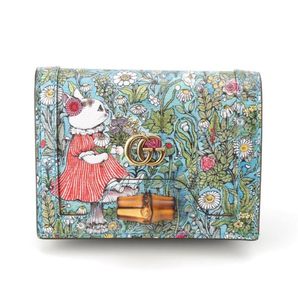 GUCCI（グッチ） ヒグチユウコ 23年 バンブー GGロゴ 花柄 キャット 猫