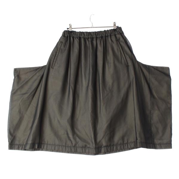 コムデギャルソンコムデギャルソン アシンメトリー ギャザー スカート S COMME des GARCONS（コムデギャルソン） 14SS AD2013 コットン 平面