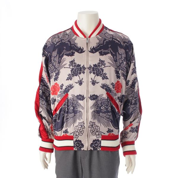 gucci ミケーレ期 スカジャン 48 GUCCI（グッチ） 16年 カタカナロゴ スカジャン 460820 レッド 48