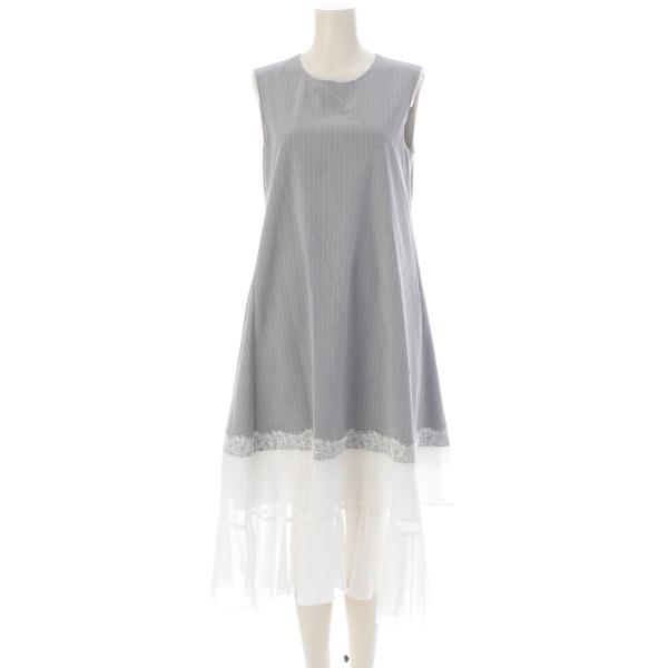 ADEAM（アディアム） 24FW Jill Dress レース切替 ストライプ