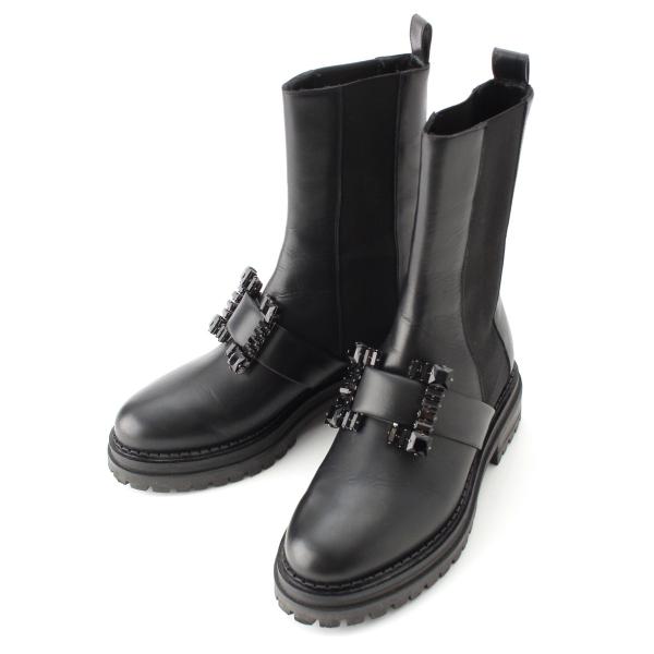 Sergio rossi セルジオロッシ バイカープリンス レザー サイドゴア