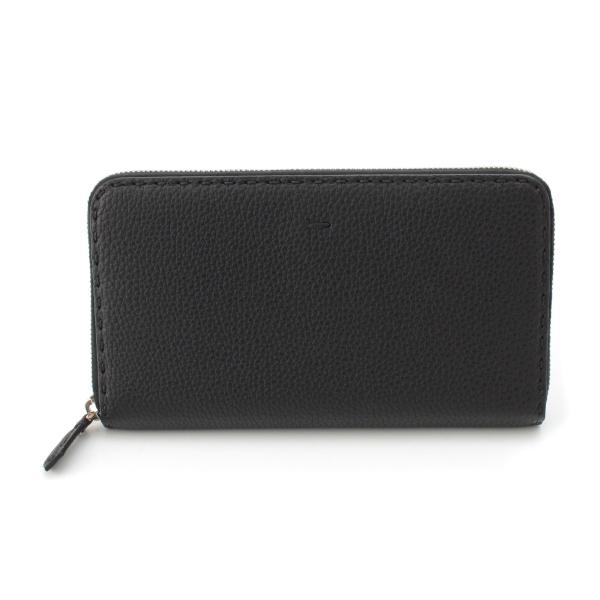FENDI（フェンディ） ラウンドジップ 長財布 ブラック【中古】 : www