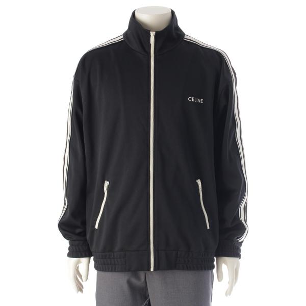 CELINE ブラック トラックジャケット　ジャージ CELINE（セリーヌ） 2024 ロゴ トラック ジャケット ジャージ