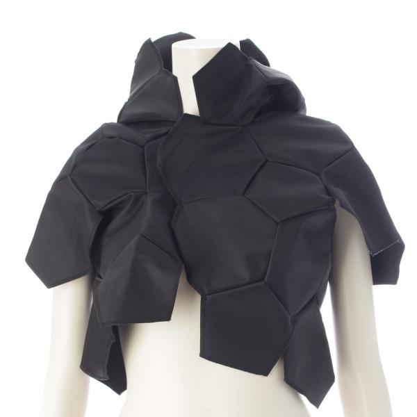 コムデギャルソン 多面体 変形 FOOTBALL TOPS フーデッド ベルクロ トップス GC-J040 ブラック S【中古】 COMME des GARCONS（コムデギャルソン） 多面体 変形 FOOTBALL TOPS