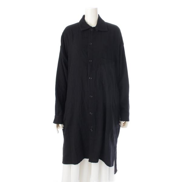Y's（ワイズ） 20AW ウール ロング シャツ コート YR-B06-102 ブラック