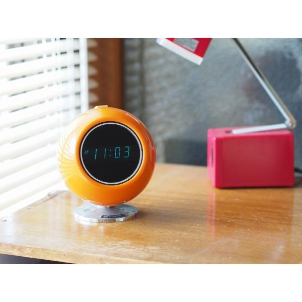 Maruman 置時計 EM-700 オレンジ ミッドセンチュリー Maruman 置時計