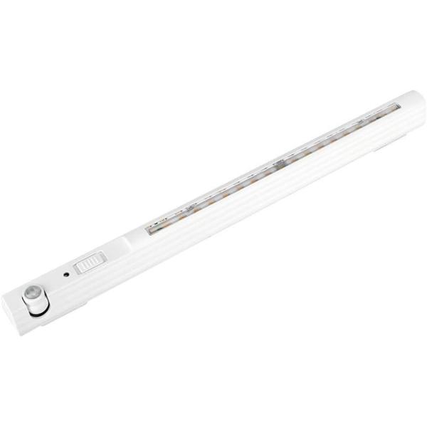 【概要】全長30cm、高さ2.2cmの角柱形をしたバータイプセンサーライト。単四乾電池を3本使用し (充電式も使用可)、電球色で70ルーメンの明るさ。周囲の明るさが約30ルクス以下 (薄暗がり程度) になると人間などの熱を持った物体の動きを...