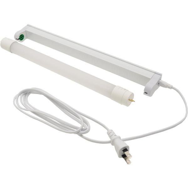 LED蛍光灯専用トラフ器具10形 + LED蛍光灯セット ACコンセントに差込む電源コード付 配線工事不要 1セット