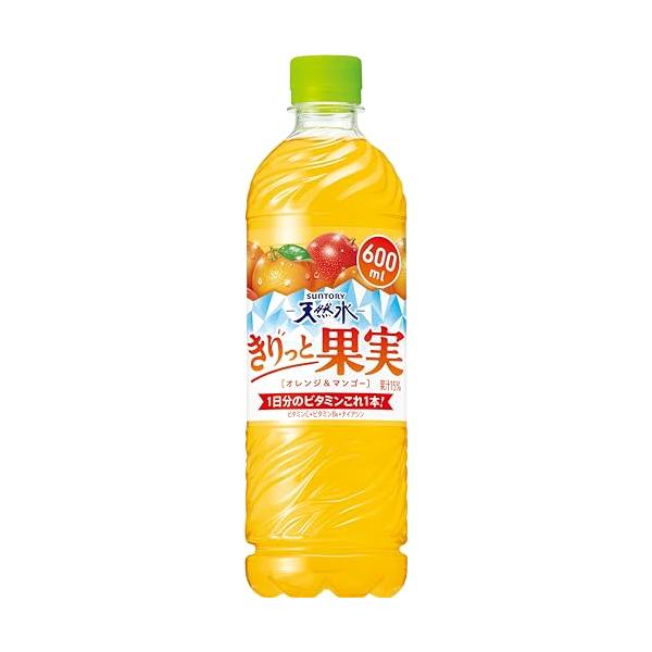 他サイト： 天然水 きりっと果実 オレンジ&amp;マンゴー 600ml×24本の商品画像