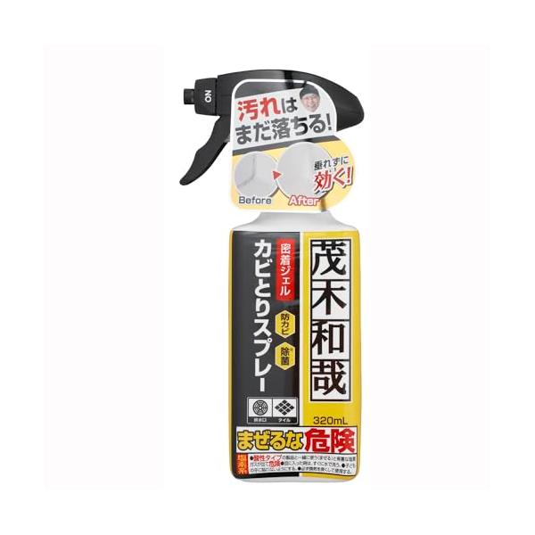 他サイト： 茂木和哉 浴室用 カビとり 密着 ジェルスプレー 320ml 垂れずに壁面密着の商品画像