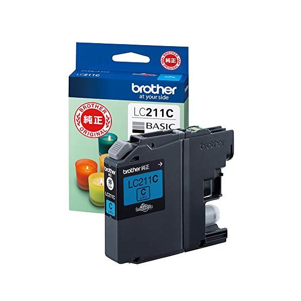 brother純正 ブラザー工業Brother Industries インクカートリッジシアン LC211C 対応型番:DCP-J968N、DCP-J767N、DCP-J567N、MFC-J887N、MFC-J737DN
