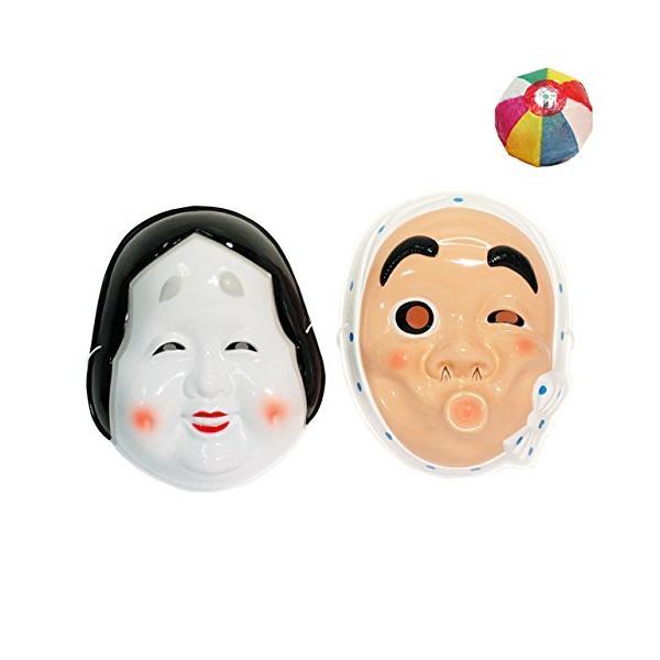 ひょっとこ１枚・おかめ１枚入りお面サイズひょっとこ:タテ約21.5ｃｍ　ヨコ約17cmお面サイズおかめ:タテ約21ｃｍ　ヨコ約17.5cm