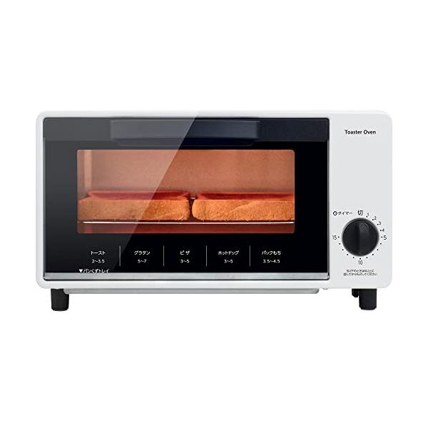 他サイト： 山善 トースター オーブントースター 一人暮らし 二人暮らし トースト 2枚焼き タイマー15分 1000W トレー付き ホワイト YTS-S100Wの商品画像