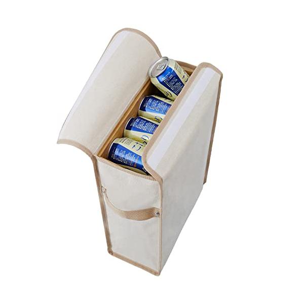 サイズ:約幅13.5×奥行28.5×高41cm 収納目安:350ml×24缶ケース 1箱箱のサイズ・形状によっては入らない場合があります。内側撥水加工:ポリエチレンコーティングを施した麻生地使用。天然素材ならではのナチュラルな生地感を楽しみ...