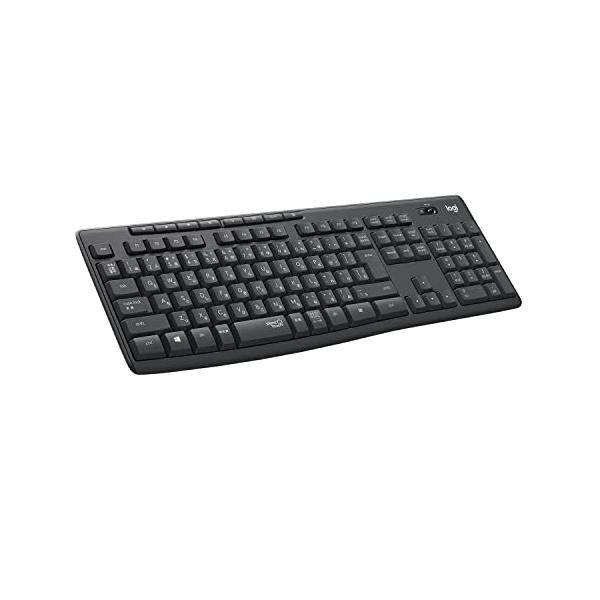 ロジクール ワイヤレスキーボード K295GP 静音 耐水 キーボード 無線 Unifying K295 windows chrome グラファイト 国内品