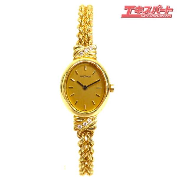 WALTHAM ウォルサム K18 750 6Pダイヤ QZ 286 95320.64 腕時計