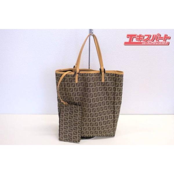 フェンディ FENDI ズッカ柄 8BH006028 トートバッグ ポーチ付き