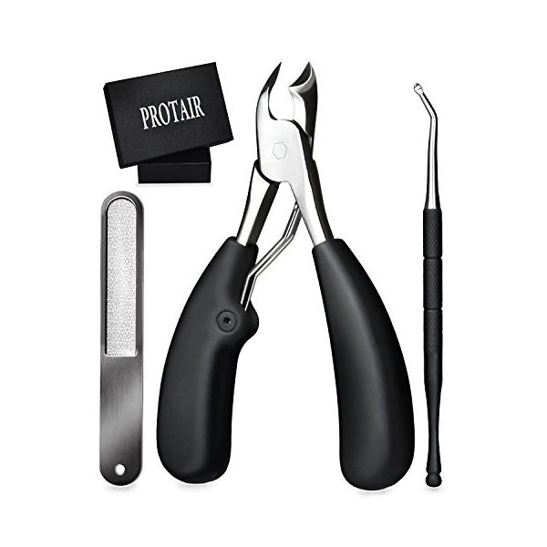 他サイト： PROTAIR 爪切り ニッパー 巻き爪 硬い爪 ゾンデ/爪やすり付き ステンレス鋼 シルバーの商品画像