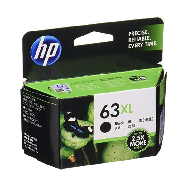 HP 63XL 純正インクカートリッジ 黒 ブラック増量 F6U64AA国内品