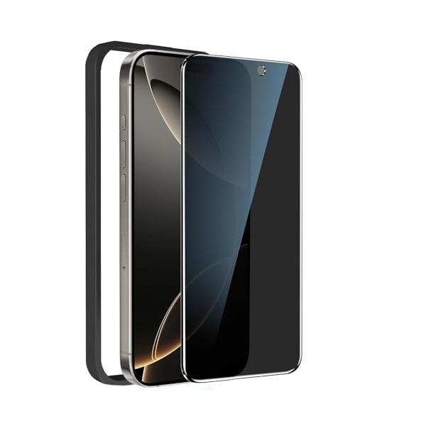 Mankera 覗き見防止フィルム iPhone 16 pro ガラスフィルム 覗き見防止 いPhone 16pro 保護フィルム 覗き見防止フィルター アイフォン16pro用 強化ガ