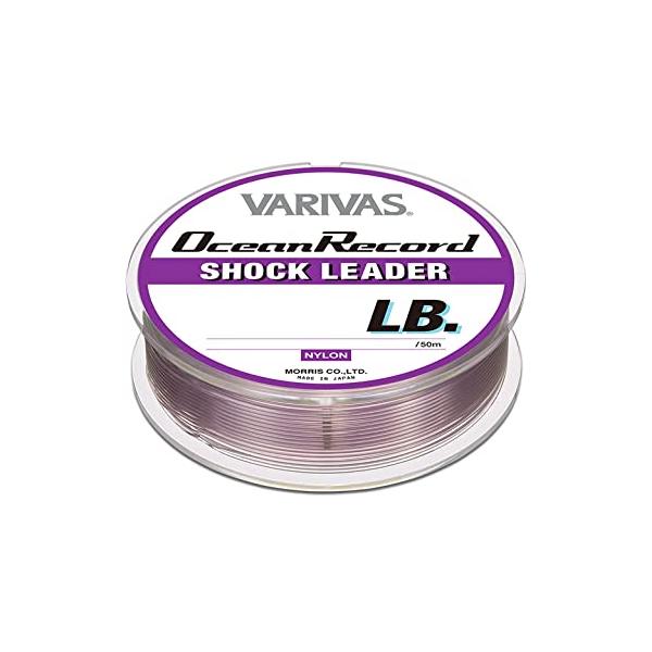 VARIVASバリバス リーダー オーシャンレコードショックリーダー ナイロン 50m 30号 120lb ミスティーパープル