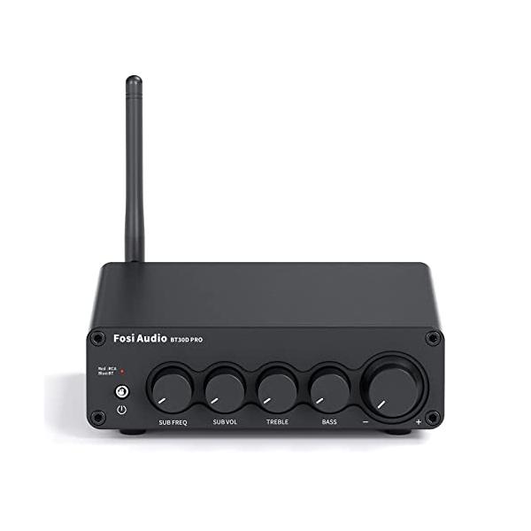 Fosi Audio BT30D PRO Hi-Fi Bluetooth 5.0 パワーアンプ TPA3255 2.1チャンネル ミニクラスD 統合アンプ プリメインアンプ 165Wx2+350W ステレオオ